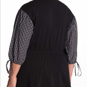 Eloquii Tops - Eloquii Plaid Sleeve Top Eloquii Tops - Eloquii Plaid Sleeve Top